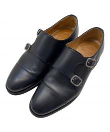 berwick1707（バーウィック）の古着「ダブルモンクストラップシューズ」｜ブラック