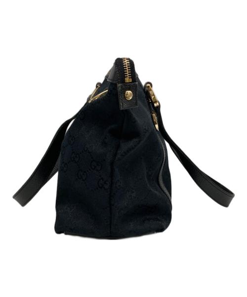 GUCCI（グッチ）GUCCI (グッチ) アビー GGキャンバス トートバッグ ブラックの古着・服飾アイテム
