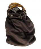 GUCCIグッチ）の古着「2WAY バンブーナイロンバッグ」｜ブラウン