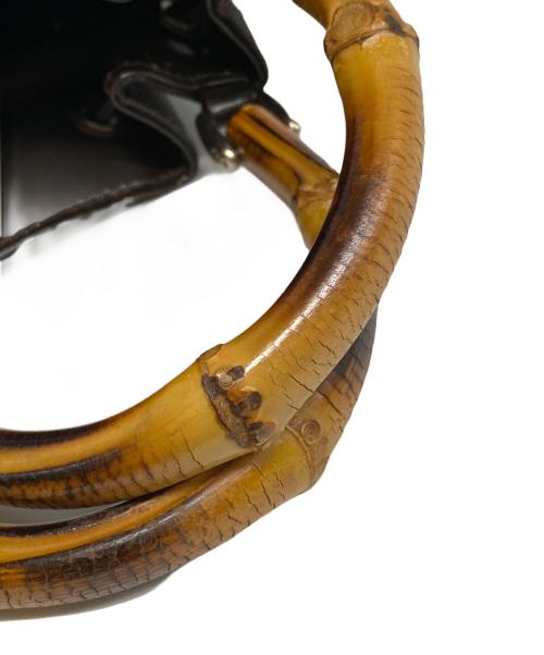 GUCCI（グッチ）GUCCI (グッチ) 2WAY バンブーナイロンバッグ ブラウンの古着・服飾アイテム