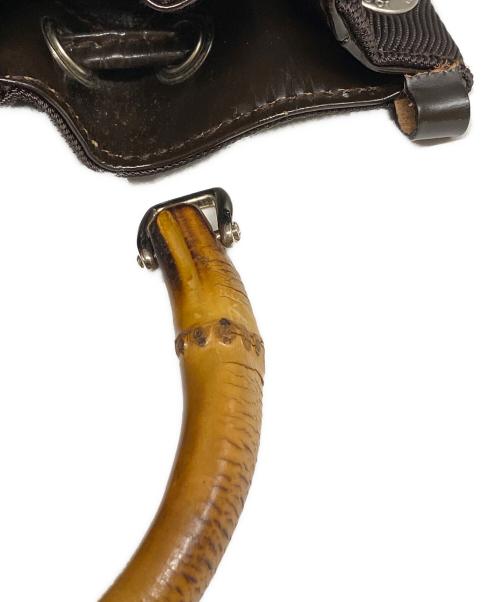 GUCCI（グッチ）GUCCI (グッチ) 2WAY バンブーナイロンバッグ ブラウンの古着・服飾アイテム