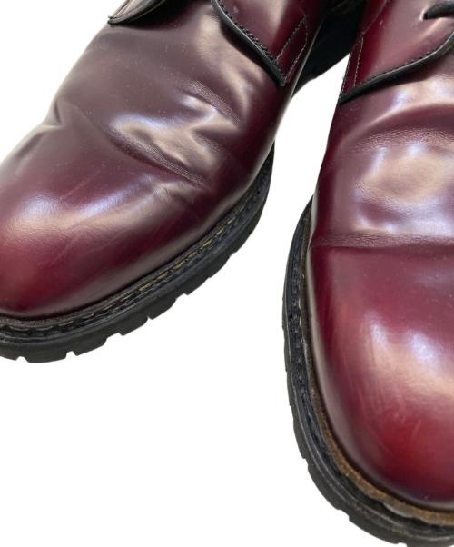 berwick1707（バーウィック）Berwick1707 (バーウィック) ボックスカーフ プレーントゥシューズ レッド サイズ:8 1/2の古着・服飾アイテム