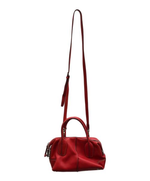 TOD'S（トッズ）TOD'S (トッズ) Dスタイリングスモール2WAYハンドバッグ レッドの古着・服飾アイテム