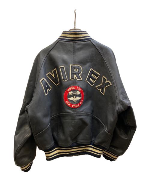 AVIREX（アヴィレックス）AVIREX (アヴィレックス) レザースタジャン ブラック サイズ:-の古着・服飾アイテム