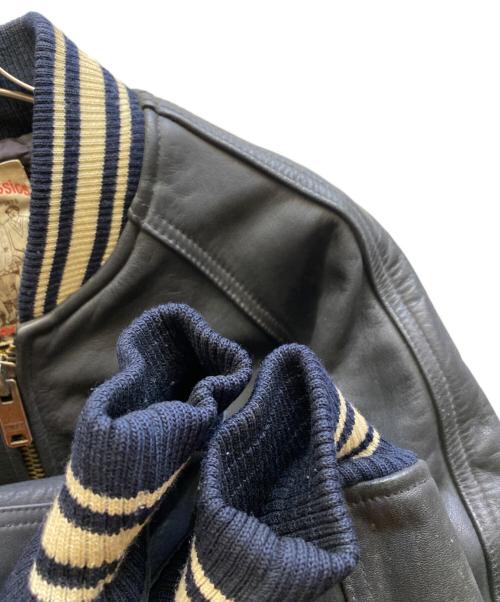 AVIREX（アヴィレックス）AVIREX (アヴィレックス) レザースタジャン ブラック サイズ:-の古着・服飾アイテム