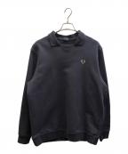 FRED PERRYフレッドペリー）の古着「フットボールカラースウェット」｜ブラック