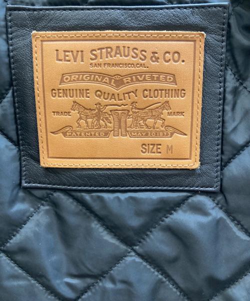 LEVI'S（リーバイス）LEVI'S (リーバイス) レザーシェルパジャケット ブラック サイズ:Mの古着・服飾アイテム