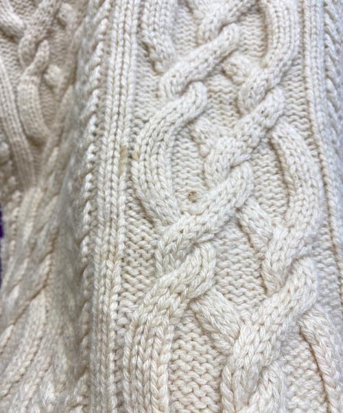 Rebuild by Needles（リビルドバイニードルス）Rebuild by Needles (リビルドバイニードルス) フリ－スドッキングニット ホワイト×パープル サイズ:Sの古着・服飾アイテム