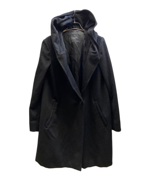 Max Mara WEEK END LINE（マックスマーラ ウイークエンドライン）MAX MARA WEEK END LINE (マックスマーラ ウイークエンドライン) カシミヤフーデッドコート ブラック サイズ:40の古着・服飾アイテム