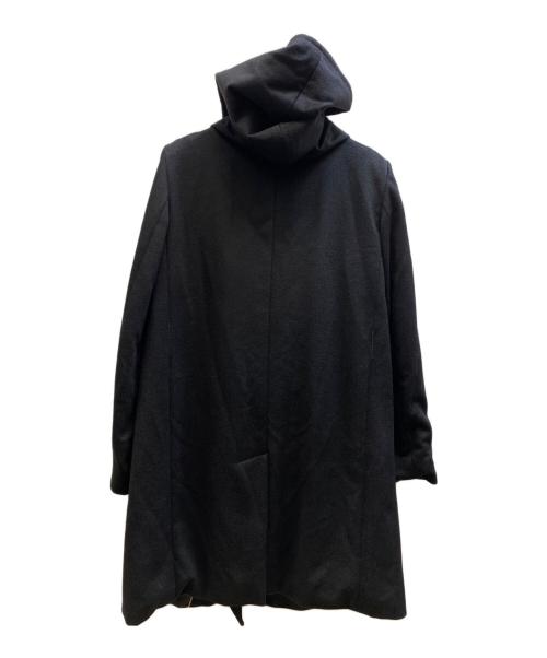 Max Mara WEEK END LINE（マックスマーラ ウイークエンドライン）MAX MARA WEEK END LINE (マックスマーラ ウイークエンドライン) カシミヤフーデッドコート ブラック サイズ:40の古着・服飾アイテム