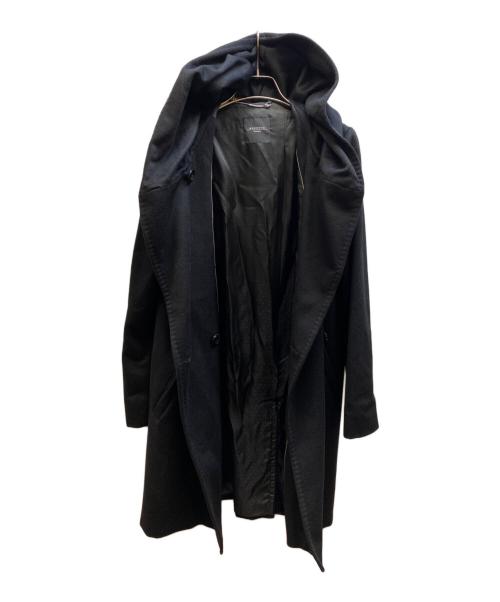 Max Mara WEEK END LINE（マックスマーラ ウイークエンドライン）MAX MARA WEEK END LINE (マックスマーラ ウイークエンドライン) カシミヤフーデッドコート ブラック サイズ:40の古着・服飾アイテム