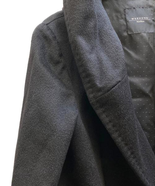 Max Mara WEEK END LINE（マックスマーラ ウイークエンドライン）MAX MARA WEEK END LINE (マックスマーラ ウイークエンドライン) カシミヤフーデッドコート ブラック サイズ:40の古着・服飾アイテム