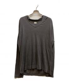 C.P COMPANY（シーピーカンパニー）の古着「リネンVネックニット」｜グレー