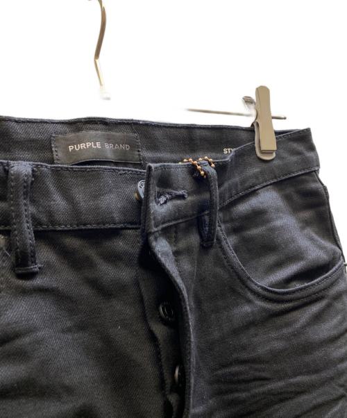 PURPLE BRAND（パープルブランド）PURPLE BRAND (パープルブランド) P001 コーティングスキニージーンズ ブラック サイズ:32の古着・服飾アイテム
