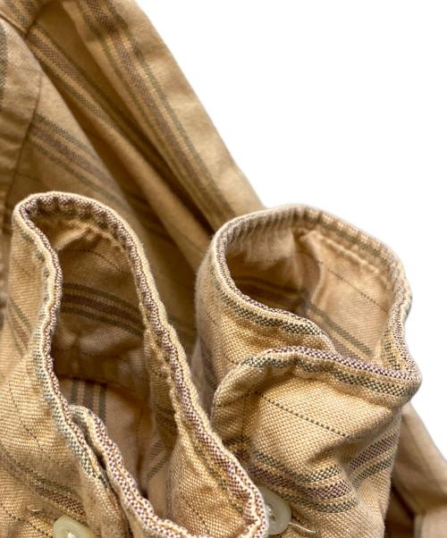 POLO RALPH LAUREN（ポロ・ラルフローレン）POLO RALPH LAUREN (ポロ・ラルフローレン) ストライプシャツ ブラウン サイズ:XLの古着・服飾アイテム