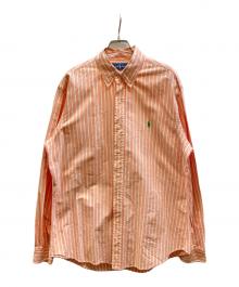RALPH LAUREN（ラルフローレン）の古着「ストライプシャツ」｜ライトオレンジ