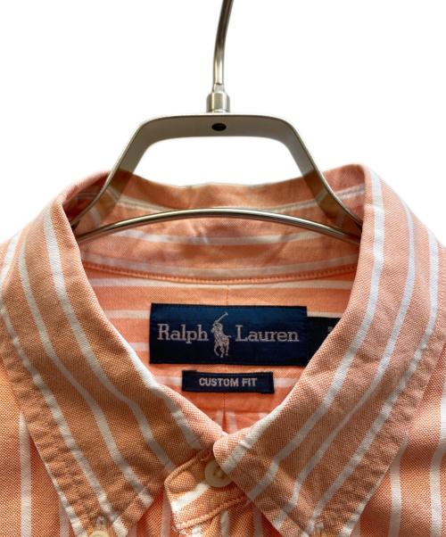 RALPH LAUREN（ラルフローレン）RALPH LAUREN (ラルフローレン) ストライプシャツ ライトオレンジ サイズ:Lの古着・服飾アイテム