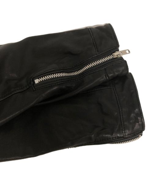 BEAUTY&YOUTH（ビューティーアンドユース）BEAUTY&YOUTH (ビューティーアンドユース) シングルライダースジャケット ブラック サイズ:Lの古着・服飾アイテム