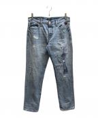 POLO RALPH LAURENポロ・ラルフローレン）の古着「ダメージ加工デニムパンツ / 0200000713」｜インディゴ