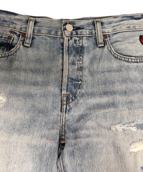 POLO RALPH LAUREN（ポロ・ラルフローレン）POLO RALPH LAUREN (ポロ・ラルフローレン) ダメージ加工デニムパンツ / 0200000713 インディゴ サイズ: 66cm (W26)の古着・服飾アイテム