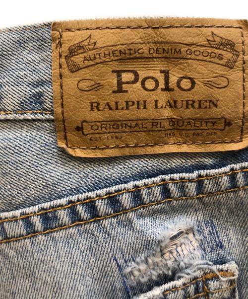 POLO RALPH LAUREN（ポロ・ラルフローレン）POLO RALPH LAUREN (ポロ・ラルフローレン) ダメージ加工デニムパンツ / 0200000713 インディゴ サイズ: 66cm (W26)の古着・服飾アイテム