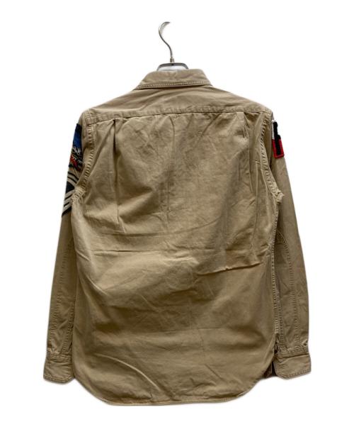 POLO COUNTRY（ポロカントリー）POLO COUNTRY (ポロカントリー) ワッペン付ミリタリーシャツ ベージュ サイズ:XSの古着・服飾アイテム
