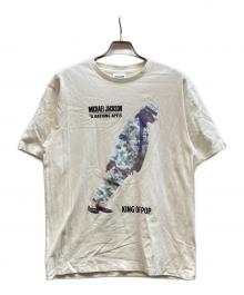 A BATHING APE（アベイシングエイプ）の古着「プリントTシャツ/001TEJ731905C/MICHAEL JACKSON」｜ホワイト