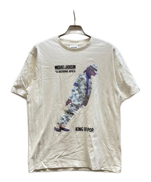 A BATHING APE（アベイシングエイプ）A BATHING APE (アベイシングエイプ) プリントTシャツ/001TEJ731905C/MICHAEL JACKSON ホワイト サイズ:Lの古着・服飾アイテム
