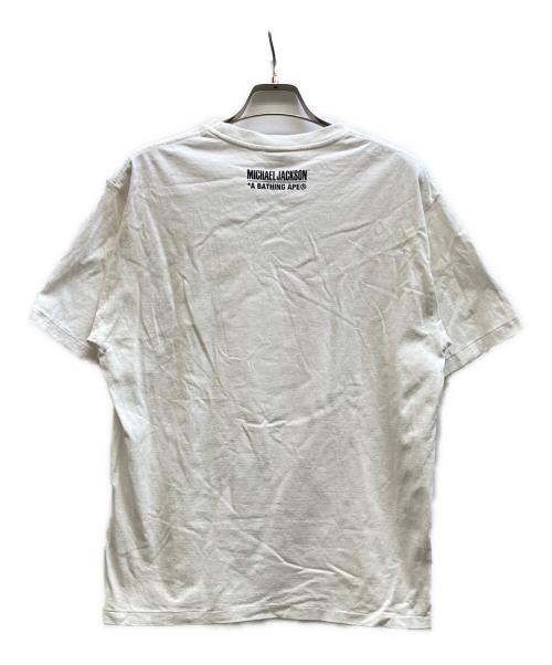 A BATHING APE（アベイシングエイプ）A BATHING APE (アベイシングエイプ) プリントTシャツ/001TEJ731905C/MICHAEL JACKSON ホワイト サイズ:Lの古着・服飾アイテム