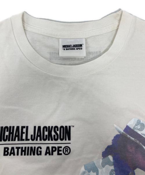 A BATHING APE（アベイシングエイプ）A BATHING APE (アベイシングエイプ) プリントTシャツ/001TEJ731905C/MICHAEL JACKSON ホワイト サイズ:Lの古着・服飾アイテム