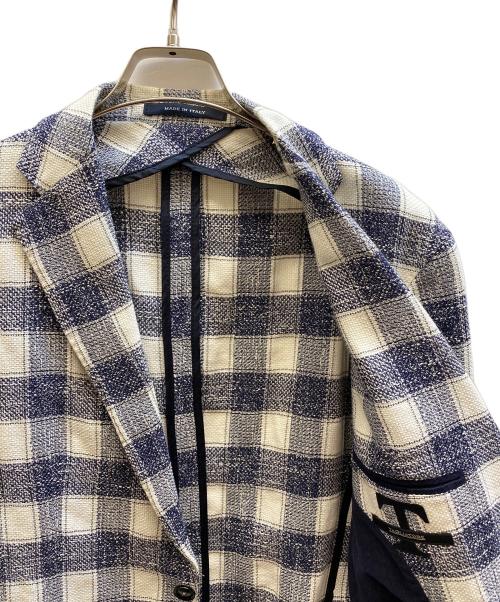TAGLIATORE（タリアトーレ）TAGLIATORE (タリアトーレ) チェックテーラードジャケット ネイビー サイズ:48の古着・服飾アイテム