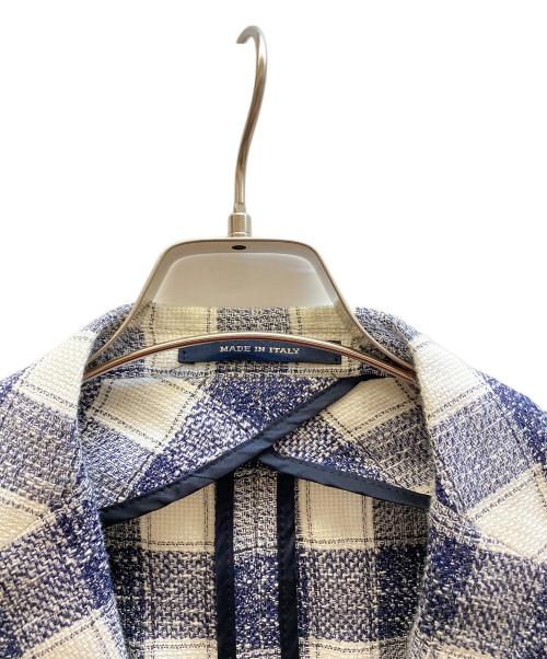 TAGLIATORE（タリアトーレ）TAGLIATORE (タリアトーレ) チェックテーラードジャケット ネイビー サイズ:48の古着・服飾アイテム