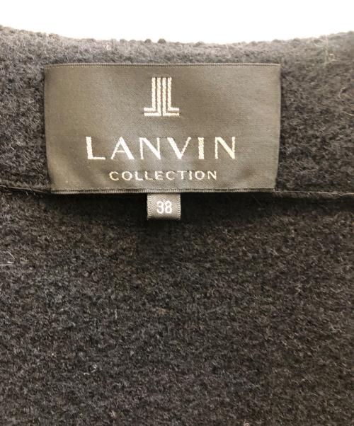 LANVIN COLLECTION（ランバンコレクション）LANVIN COLLECTION (ランバンコレクション) ノーカラーコート ブラック サイズ:38の古着・服飾アイテム