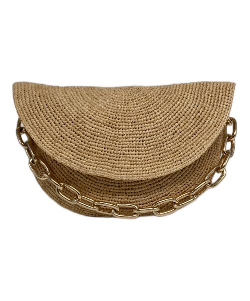 a point etc（アー ポワン ウテセ）a point etc (アー ポワン ウテセ) チェーンフラップカゴバッグ ベージュの古着・服飾アイテム