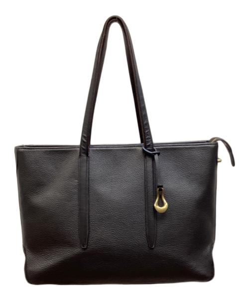 ETiAM（エティアム）ETiAM (エティアム) レザートートバッグ ブラックの古着・服飾アイテム