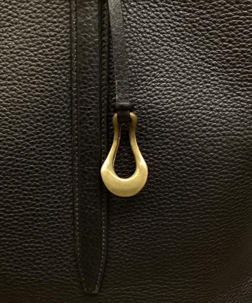 ETiAM（エティアム）ETiAM (エティアム) レザートートバッグ ブラックの古着・服飾アイテム