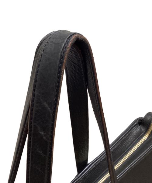 ETiAM（エティアム）ETiAM (エティアム) レザートートバッグ ブラックの古着・服飾アイテム