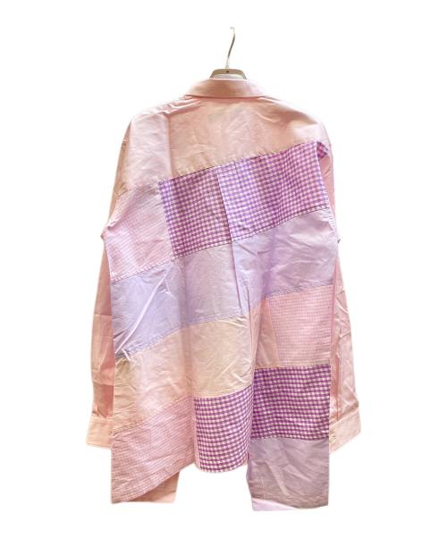 COMME des GARCONS HOMME DEUX（コムデギャルソン オム ドゥ）COMME des GARCONS HOMME DEUX (コムデギャルソン オム ドゥ) パッチワークチェックシャツ ピンク サイズ:Mの古着・服飾アイテム