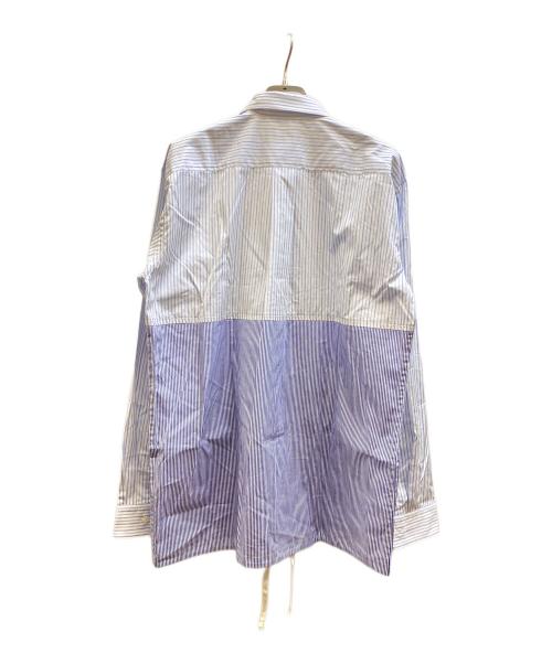 COMME des GARCONS HOMME DEUX（コムデギャルソン オム ドゥ）COMME des GARCONS HOMME DEUX (コムデギャルソン オム ドゥ) 裾ドローコードストライプシャツ ブルー サイズ:Mの古着・服飾アイテム