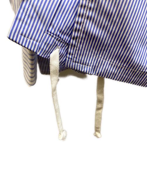 COMME des GARCONS HOMME DEUX（コムデギャルソン オム ドゥ）COMME des GARCONS HOMME DEUX (コムデギャルソン オム ドゥ) 裾ドローコードストライプシャツ ブルー サイズ:Mの古着・服飾アイテム