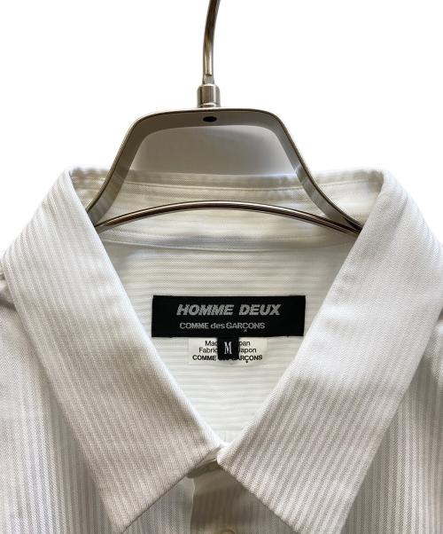 COMME des GARCONS HOMME DEUX（コムデギャルソン オム ドゥ）COMME des GARCONS HOMME DEUX (コムデギャルソン オム ドゥ) シャドーストライプシャツ ホワイト サイズ:Mの古着・服飾アイテム