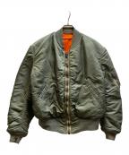 ALPHAアルファ）の古着「68年製 MA-1ジャケット」｜グリーン