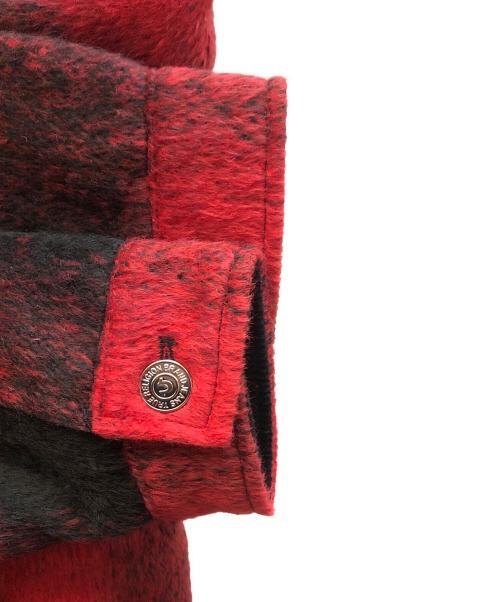 TRUE RELIGION（トゥルー レリジョン）TRUE RELIGION (トゥルー レリジョン) PLAID BLUE COLLARジャケット レッド サイズ:Mの古着・服飾アイテム