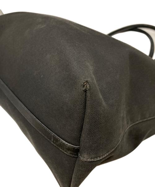 PRADA（プラダ）PRADA (プラダ) キャンバスジャガードロゴトートバッグ ブラックの古着・服飾アイテム