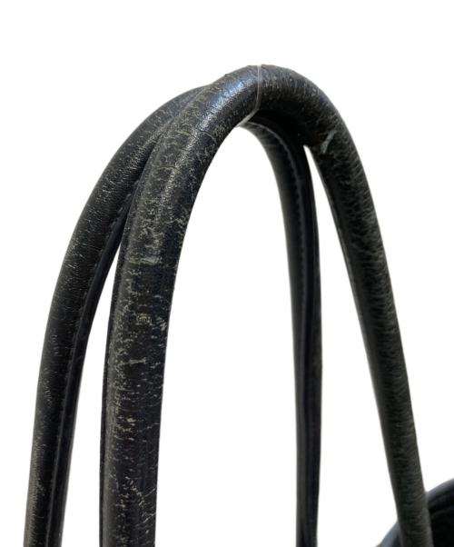 PRADA（プラダ）PRADA (プラダ) キャンバスジャガードロゴトートバッグ ブラックの古着・服飾アイテム