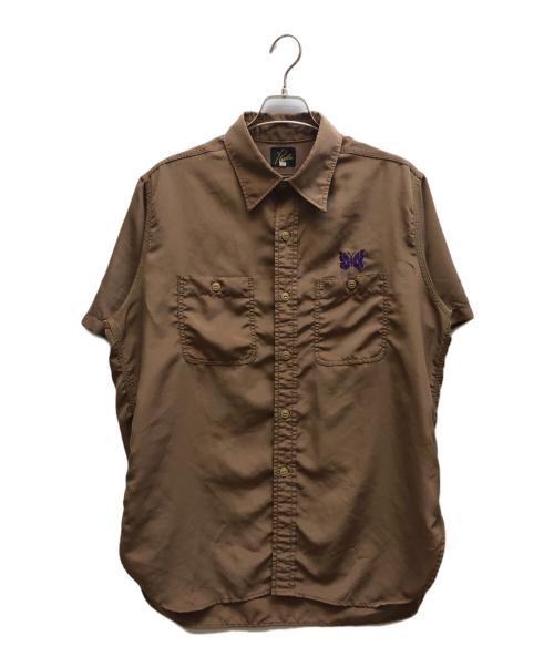 Needles（ニードルズ）Needles (ニードルズ) S/S Work Shirt / KP180 ブラウン サイズ:Mの古着・服飾アイテム