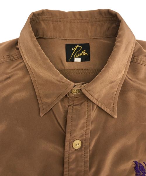 Needles（ニードルズ）Needles (ニードルズ) S/S Work Shirt / KP180 ブラウン サイズ:Mの古着・服飾アイテム