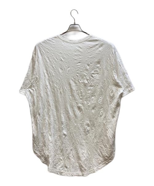 GROUND Y（グラウンドワイ）GROUND Y (グラウンドワイ) CATCH WASHER HEM ROUND JUMBO T-SHIRT SHORT SLEEVES/GP-T05-042 ホワイト サイズ:3の古着・服飾アイテム