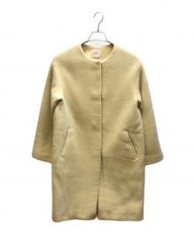 IENA（イエナ）の古着「ラムウールノーカラーコート」｜イエロー