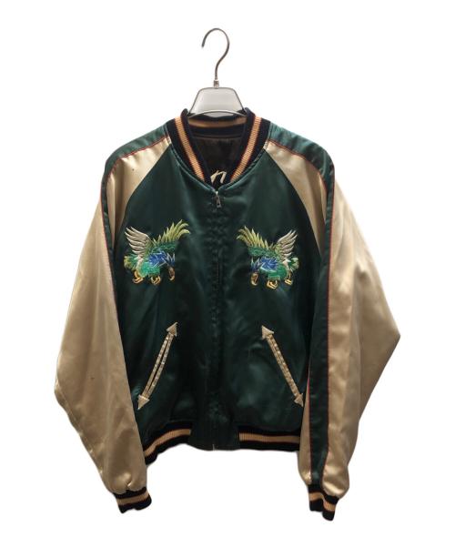 東洋エンタープライズ（トウヨウエンタープライズ）東洋エンタープライズ (トウヨウエンタープライズ) リバーシブルスカジャン「ドラゴン」×「軍艦」 ブラウン サイズ:Mの古着・服飾アイテム